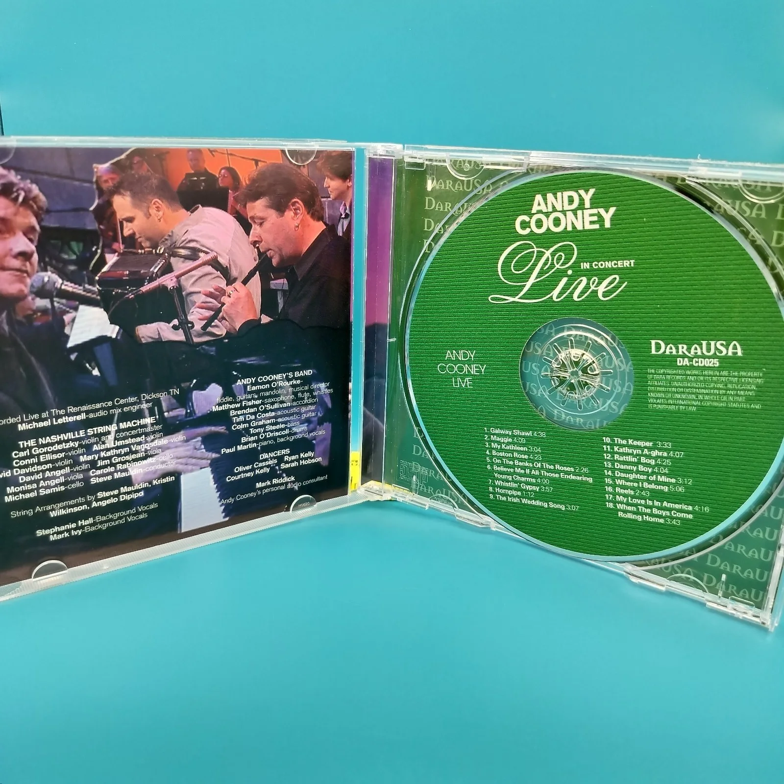 Andy Cooney CD Live Concert Irish PBS Autographed Signed Comedy Collectible, изображение 2