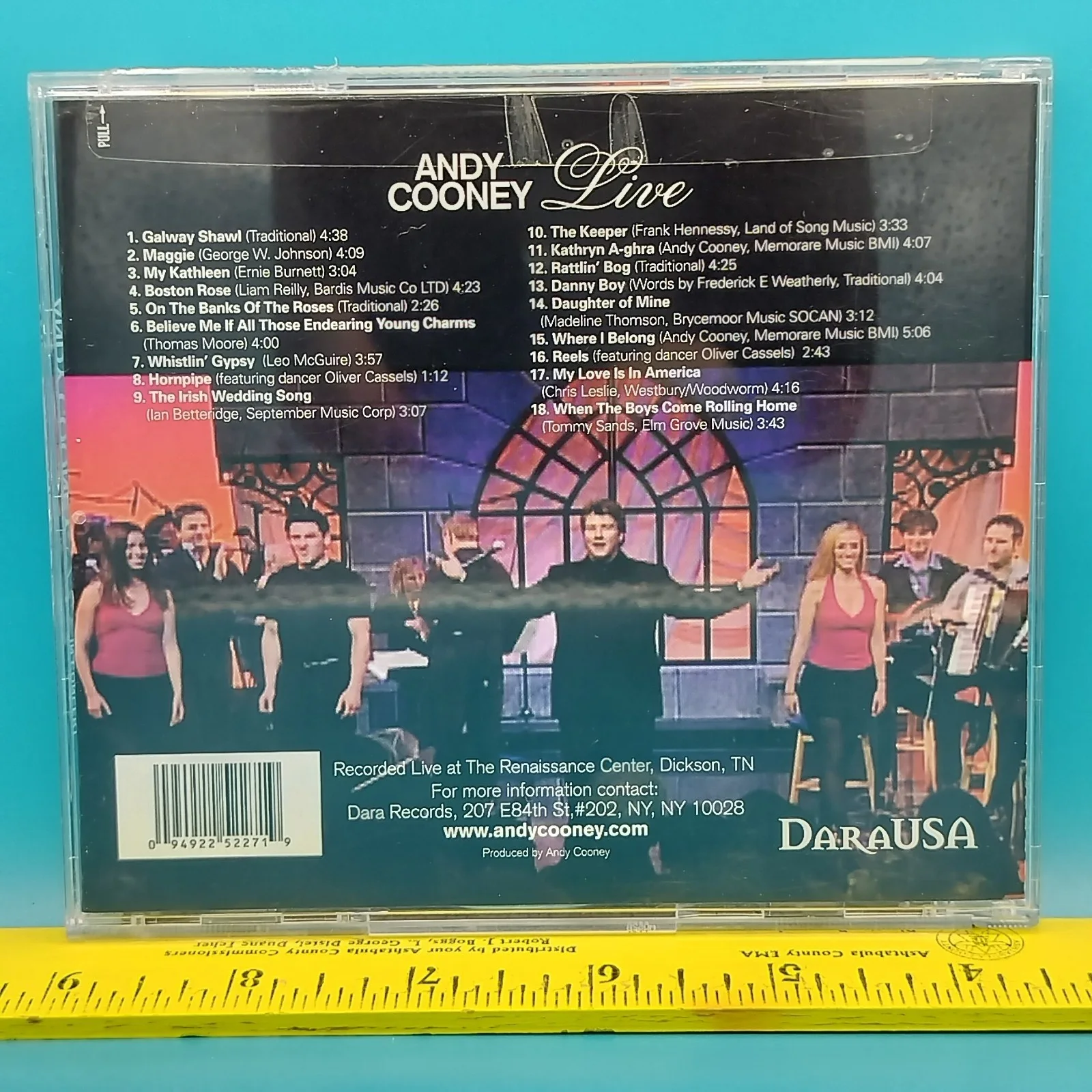 Andy Cooney CD Live Concert Irish PBS Autographed Signed Comedy Collectible, изображение 3