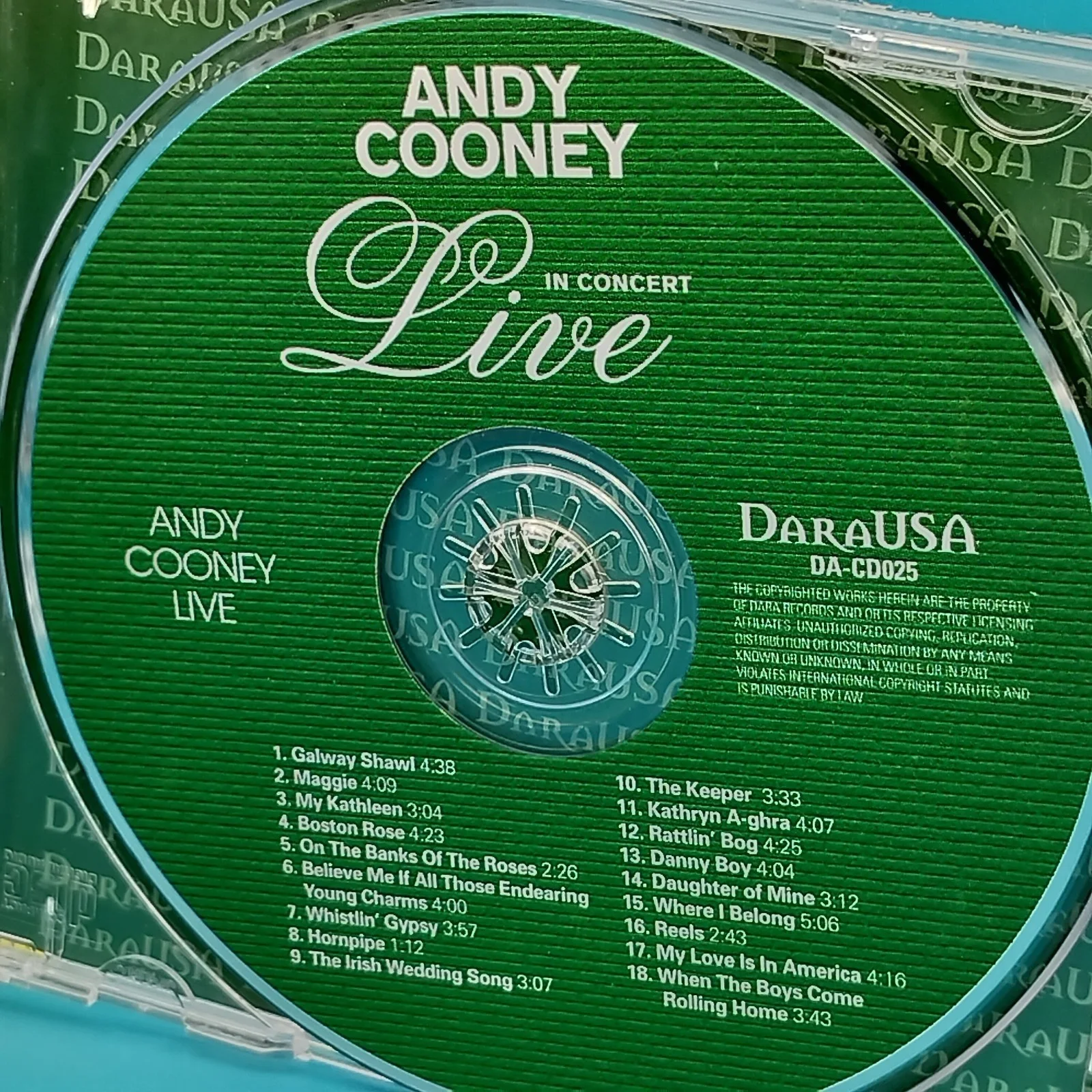 Andy Cooney CD Live Concert Irish PBS Autographed Signed Comedy Collectible, изображение 4