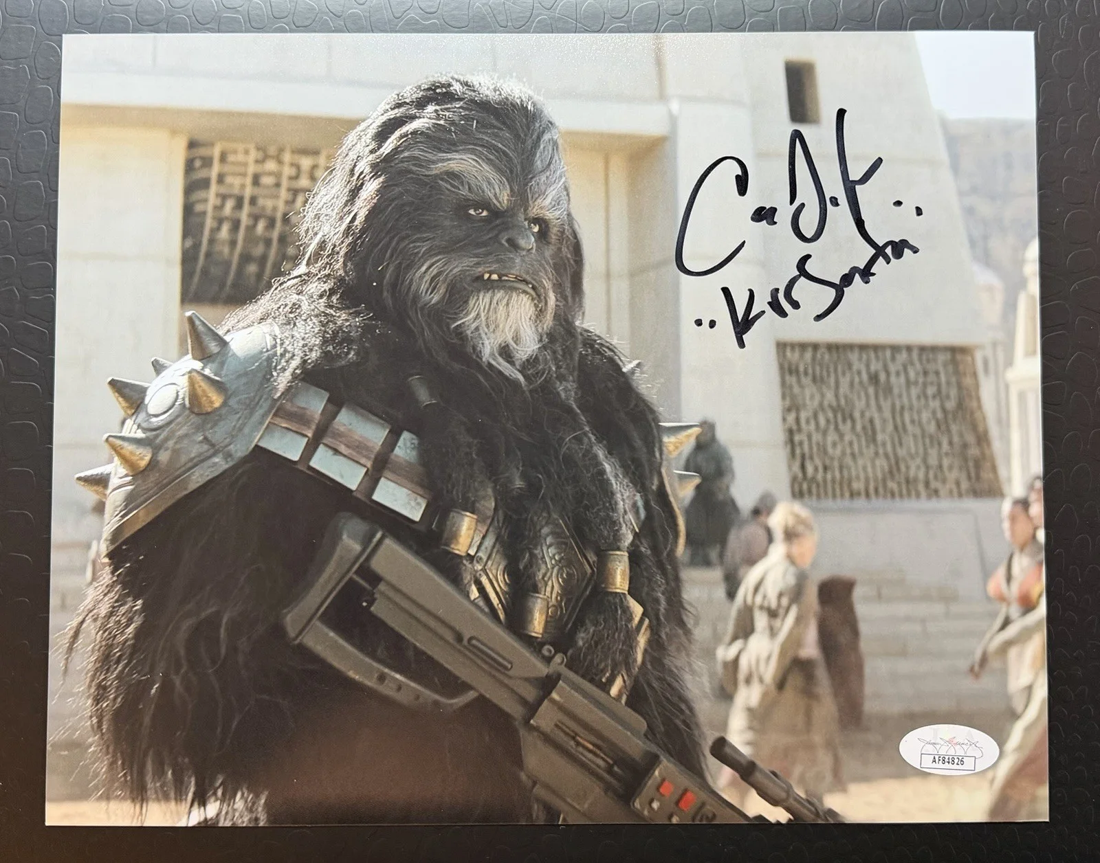 Carey Jones — Star Wars CAREY JONES as KRRSANTAN Autograph Auto 8x10 Photograph Photo JSA