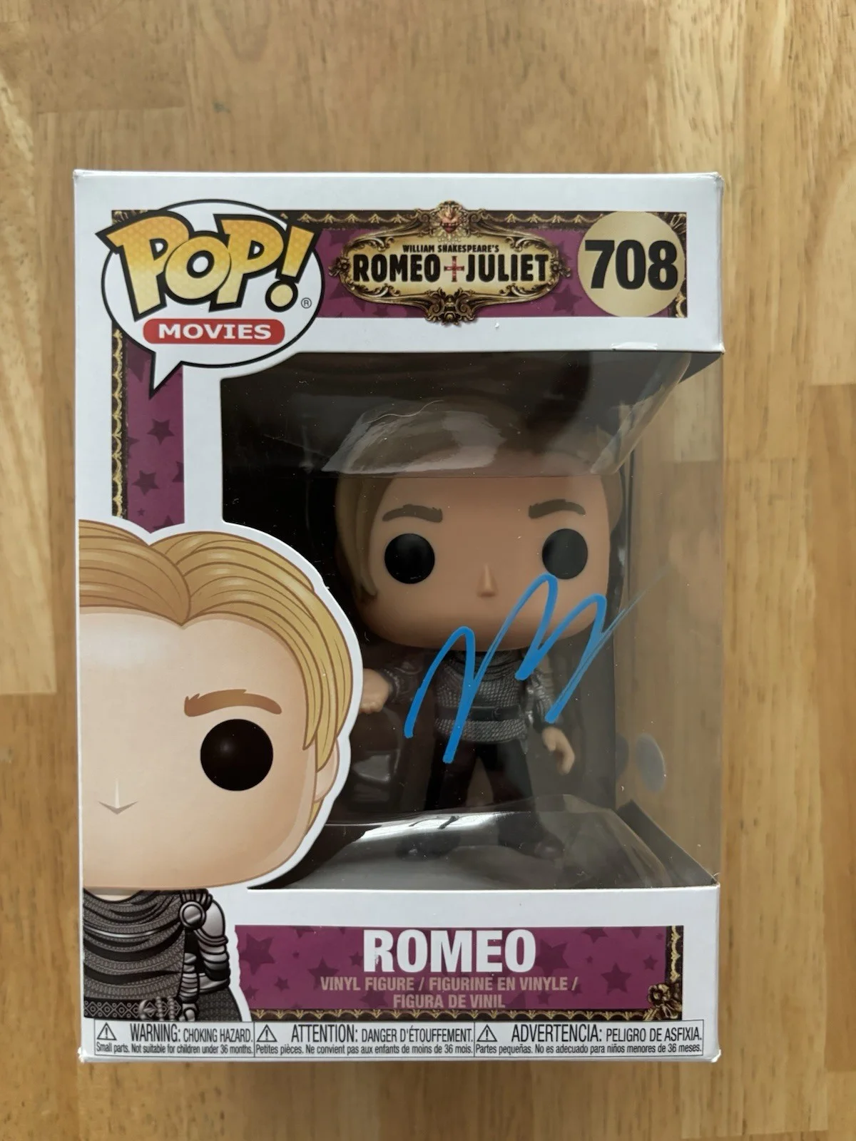 Leonardo DiCaprio — Leonardo DiCaprio Romeo & Juliet Signed Autographed #708 Funko Pop JSA Coa, изображение 2