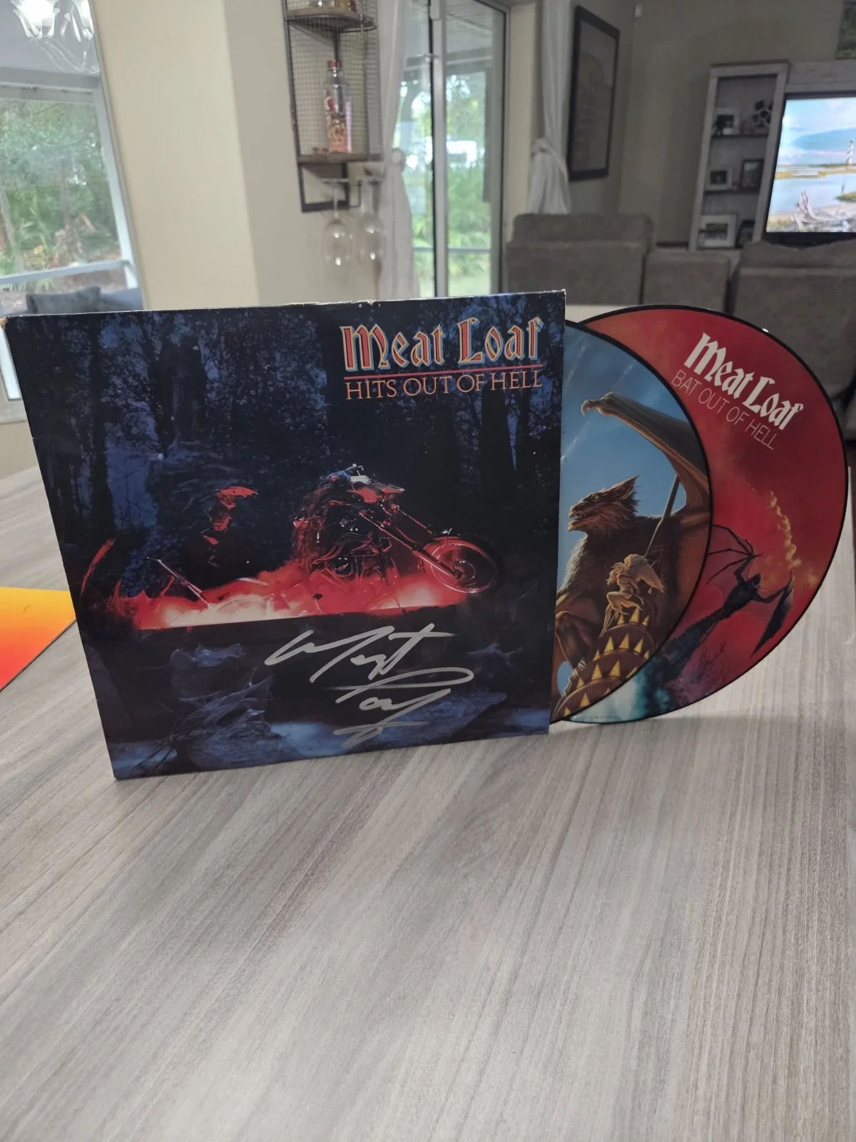 MEAT LOAF SIGNED 'HITS OUT OF HELL' VINYL RECORD ALBUM LP, изображение 2