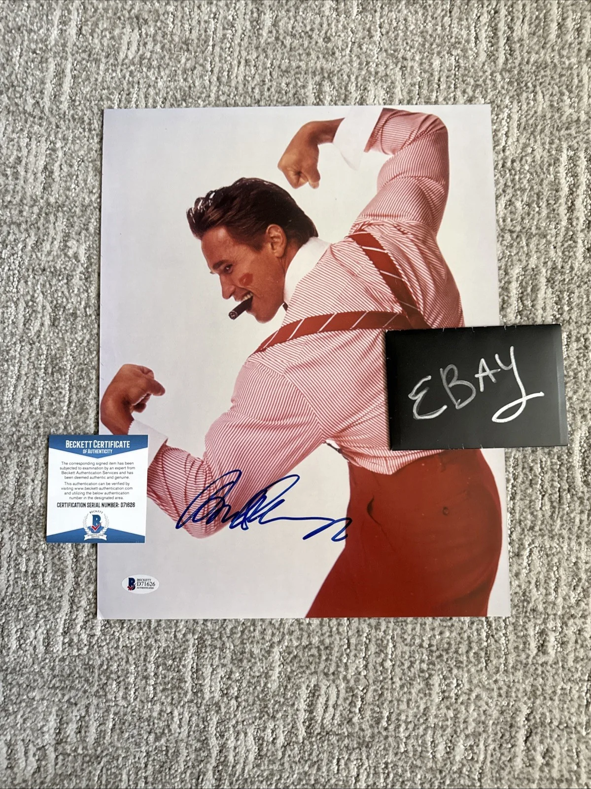 Arnold Schwarzenegger Oversized 11x14 Signed Photo COA BAS Beckett, image 3