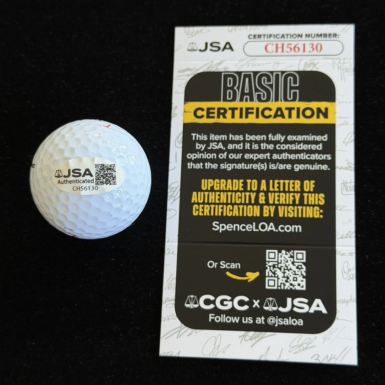 Michael J. Fox Signed Golf Ball JSA COA Back To The Future Actor, image 2
