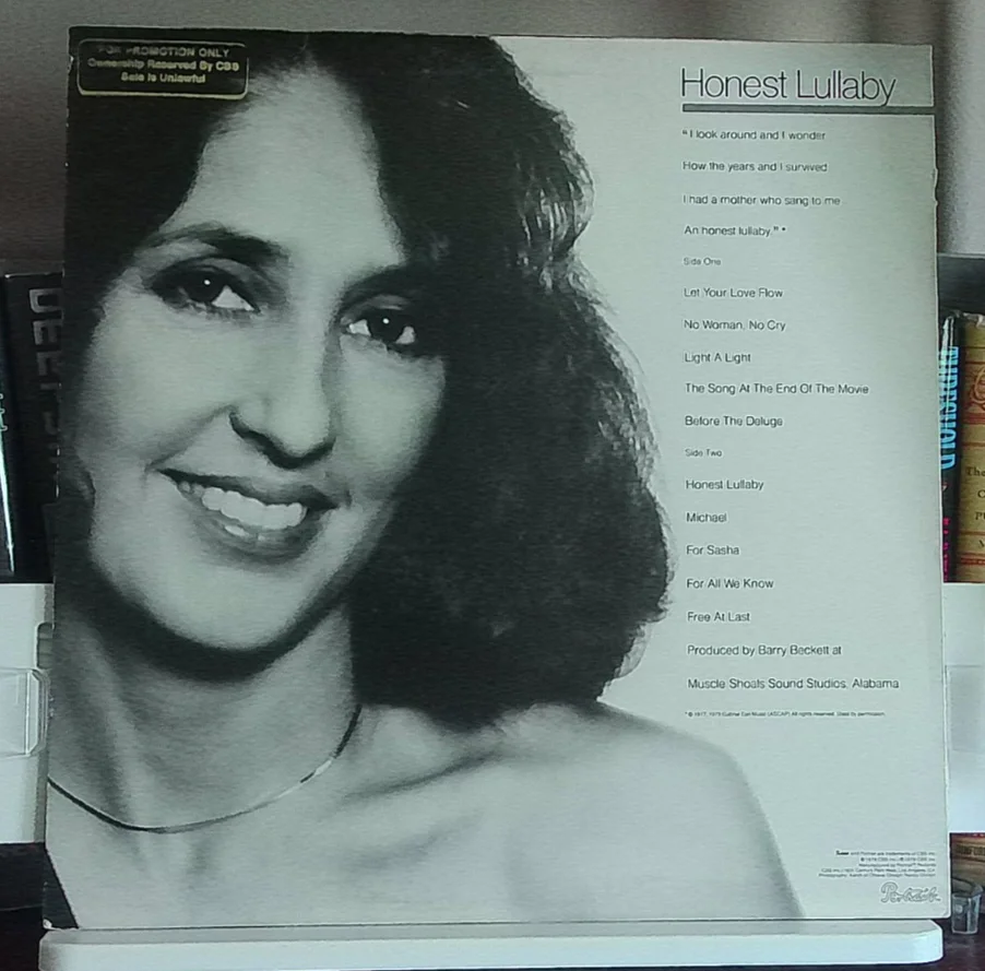 JOAN BAEZ~Signed HONEST LULLABY Album Promo LP, image 2