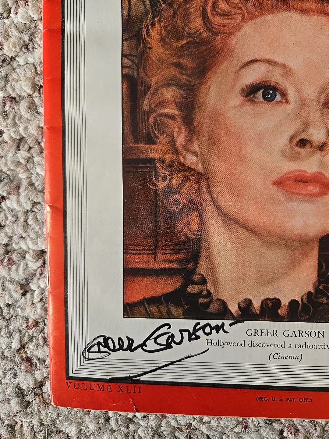 Greer Garson ' Film-Stage-TV ' Signed 1943 Time Magazine. Good Condition, изображение 2