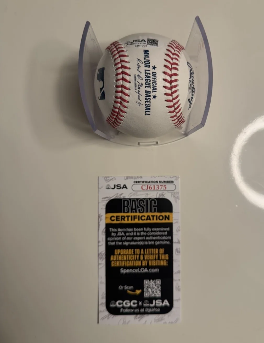 Dolph Lundgren — Dolph Lundgren Autographed Baseball Inscribed I Must Break You! Rocky JSA COA, image 3