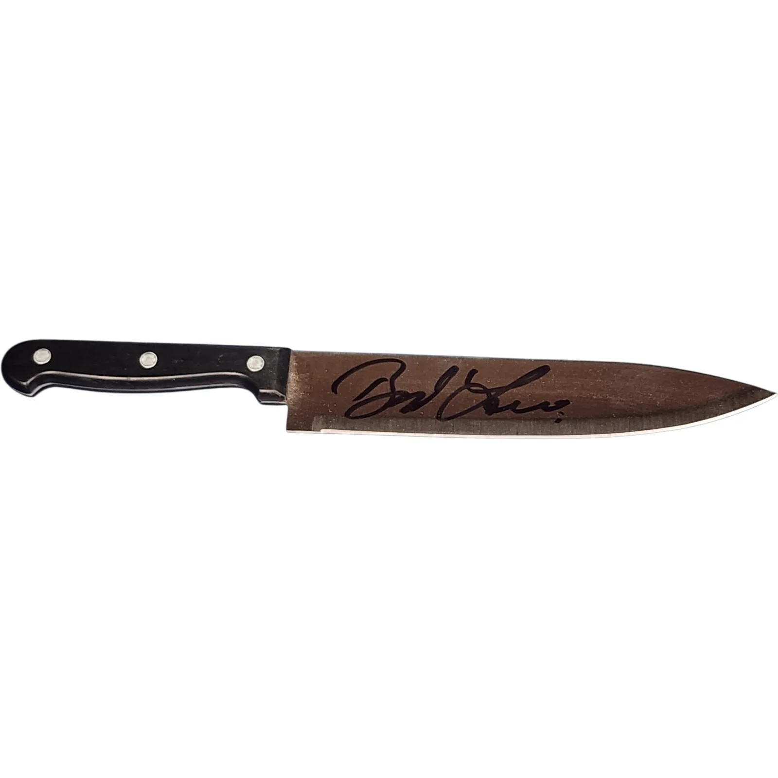 Brad Loree — Brad Loree Signed 12" Chef’s Knife Halloween Michael Myers BAS Beckett COA