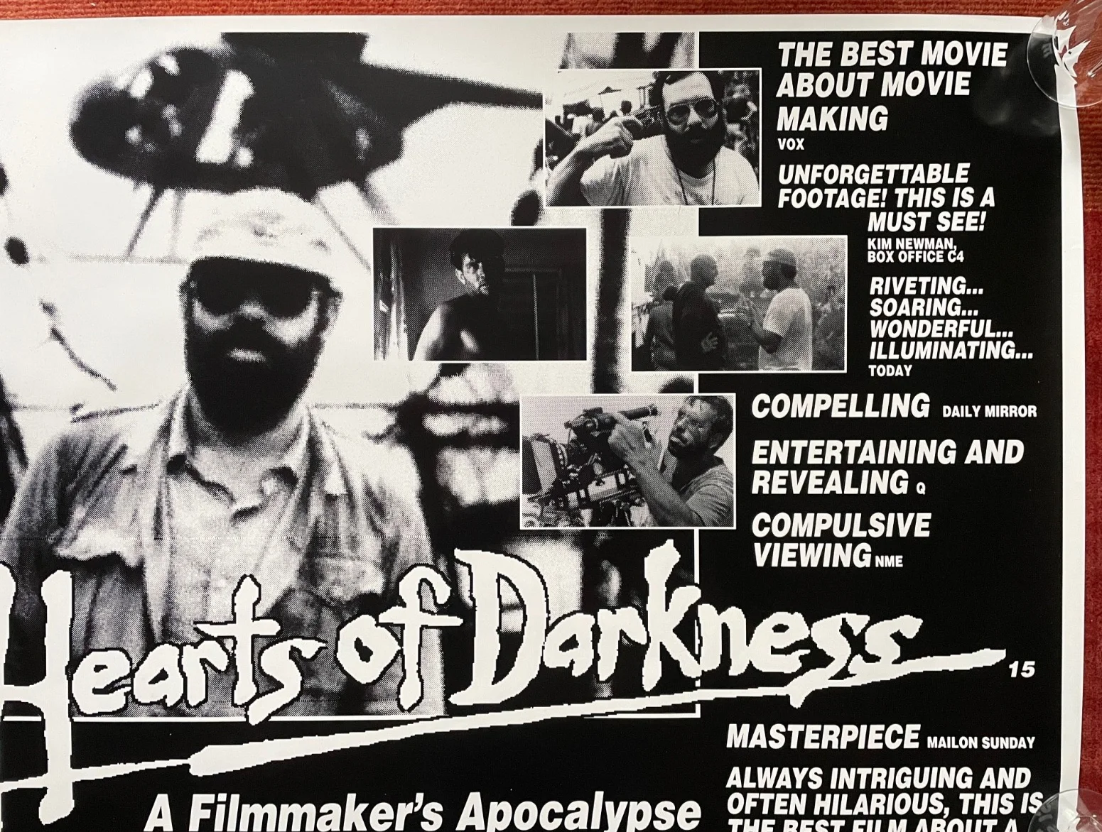 HEARTS OF DARKNESS (1991) Original UK Quad Movie Poster VERY RARE, изображение 3