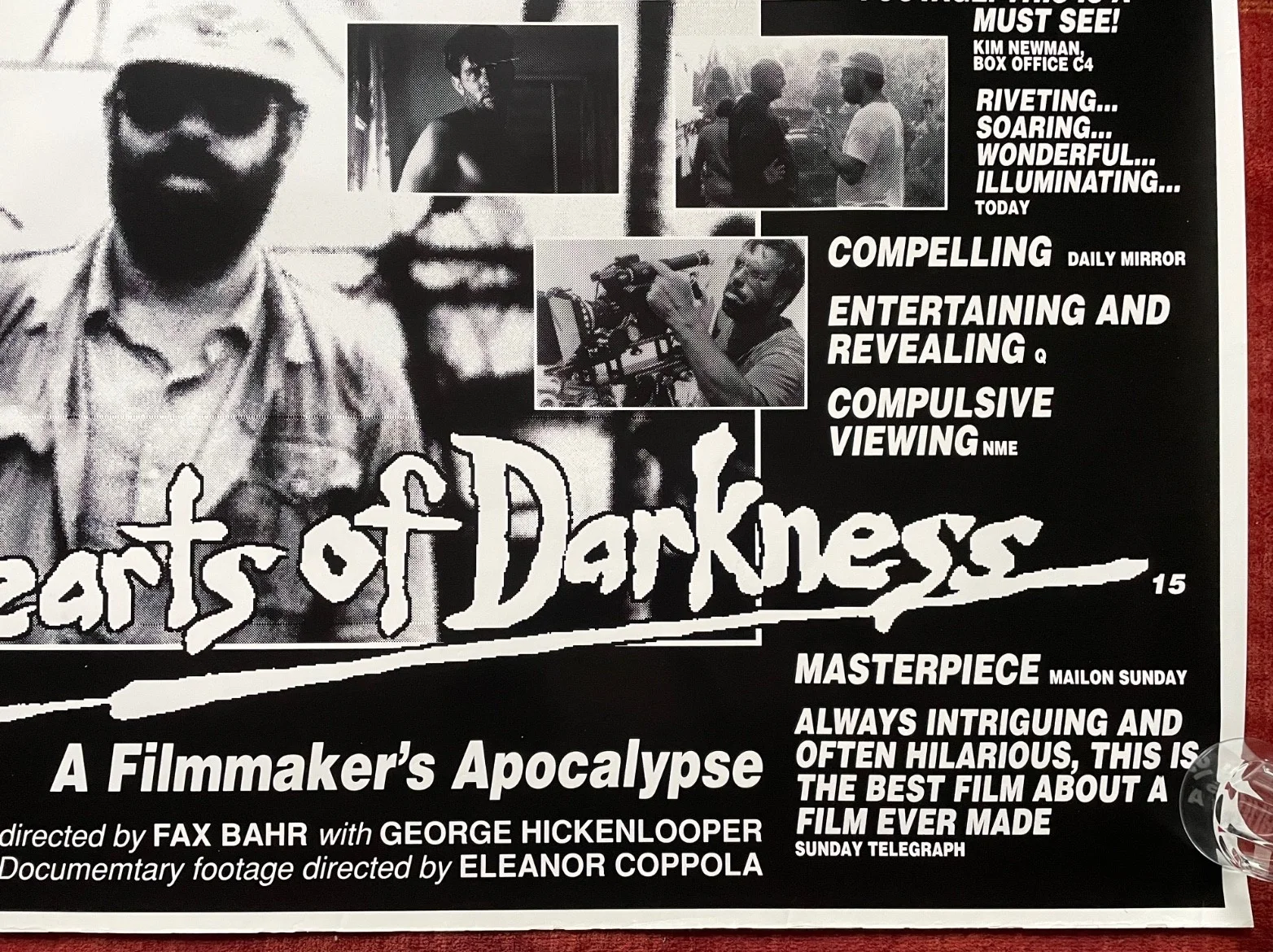 HEARTS OF DARKNESS (1991) Original UK Quad Movie Poster VERY RARE, изображение 5