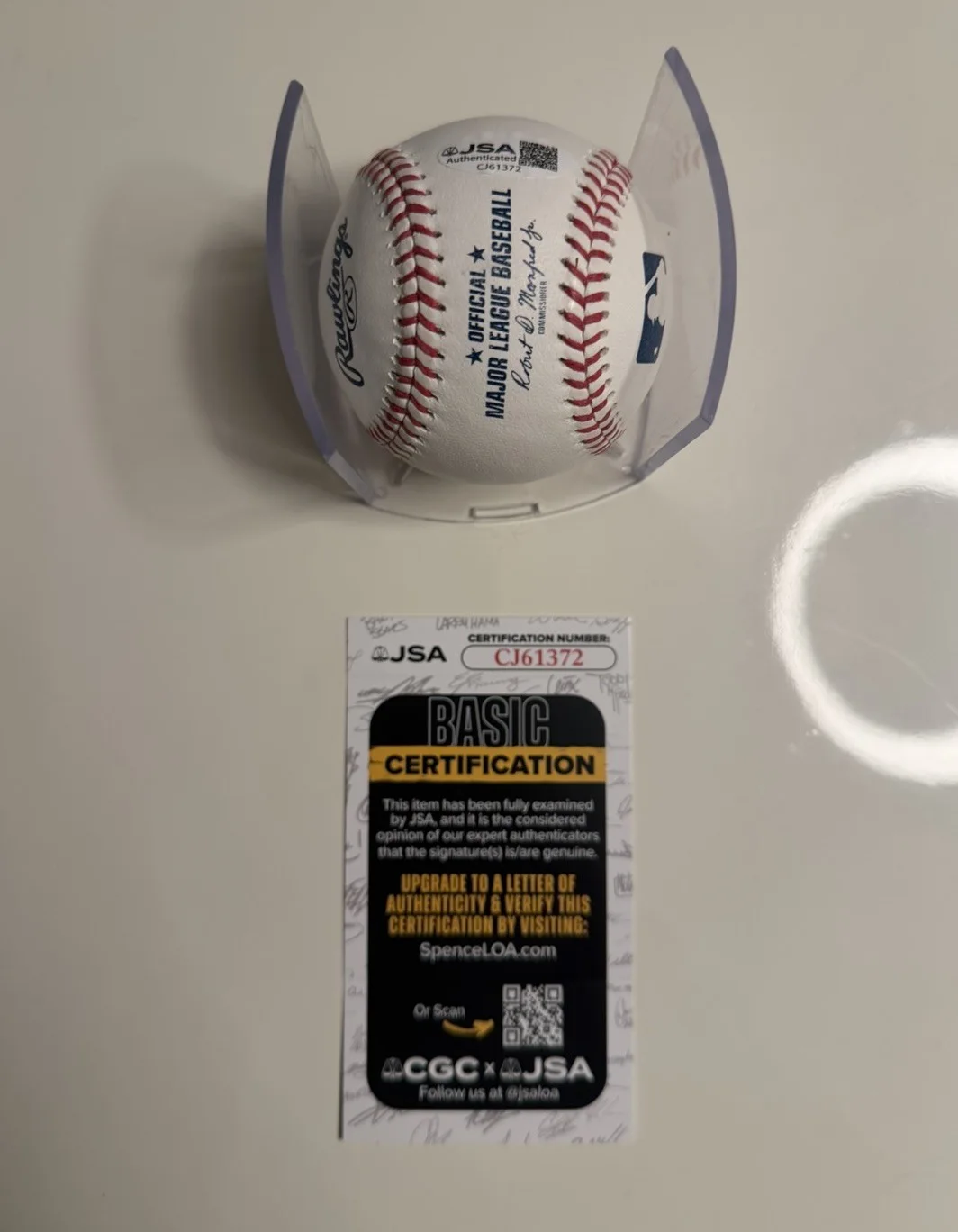 Dolph Lundgren — Dolph Lundgren Autographed Baseball Inscribed I Must Break You! Drago JSA COA, image 3