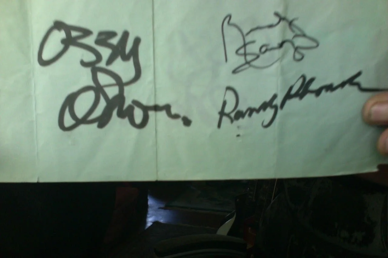 Randy Rhoads Ozzy Osbourne Rudy Sarzo Signed Autograph Original Owner RARE, image 2