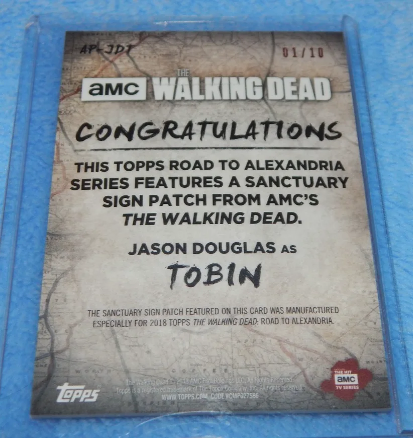 Jason Douglas — 2018 Topps Walking Dead Sanctuary Sign Card Jason Douglas Autograph AP-JDT 01/10, image 2