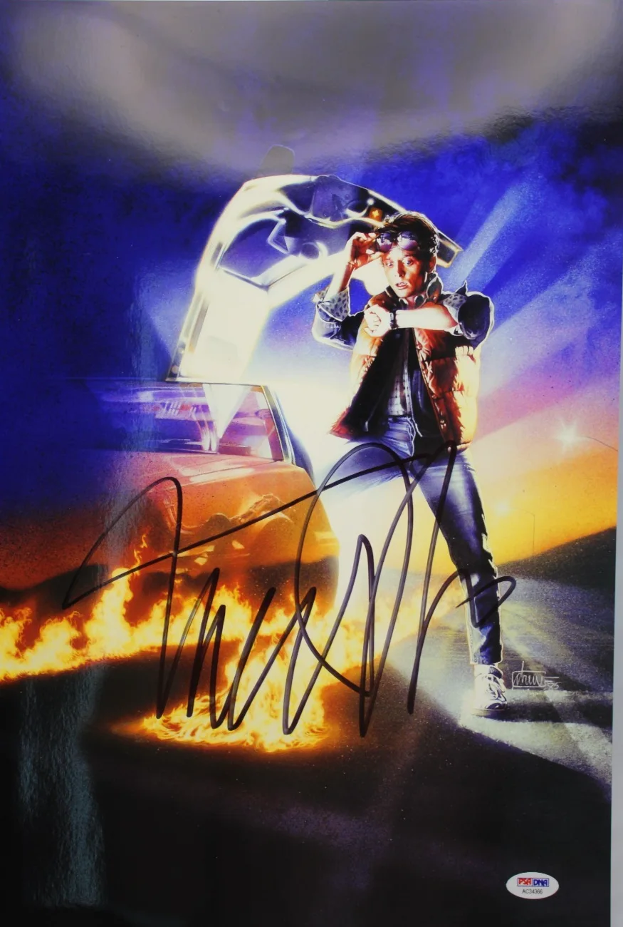 Michael J Fox — Michael J Fox Signed 12x18 Photo Marty McFly Back to the Future PSA/DNA COA