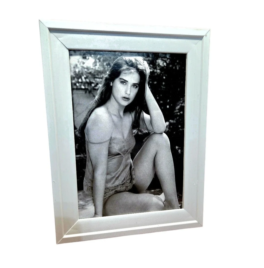 6x9 Vintage Original Framed black-and-white print of actress Demi Moore, изображение 2