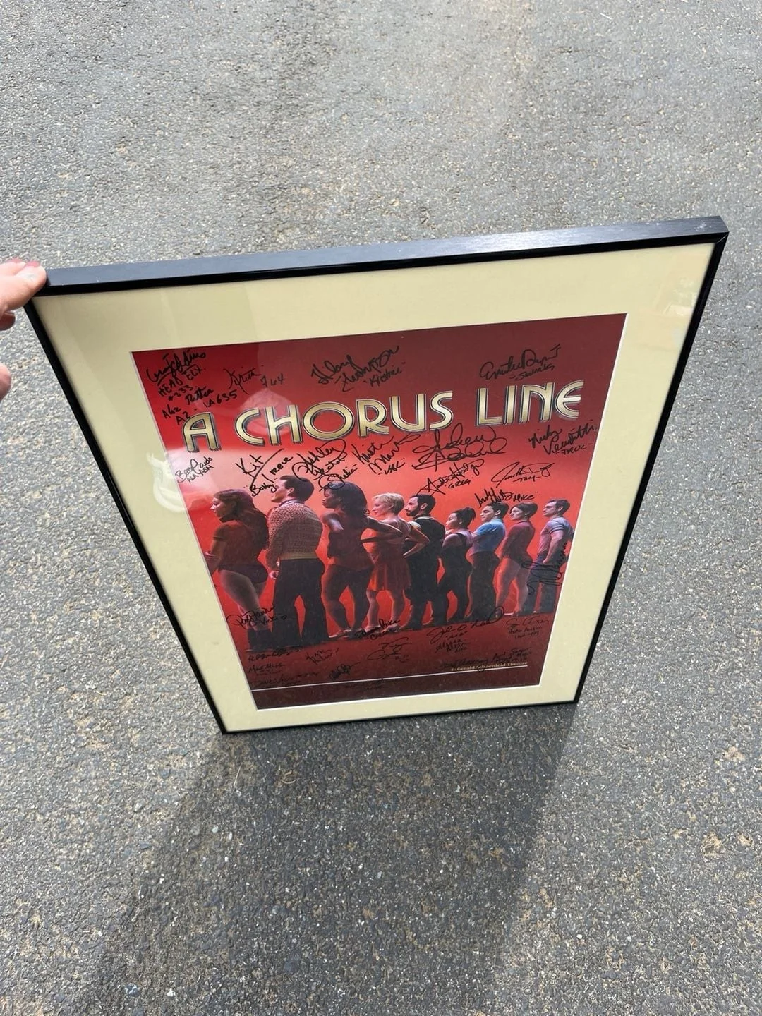 Cast and Crew — A Chorus Line Broadway Revival Cast and Crew Signed Framed Poster Gerald Schoenf