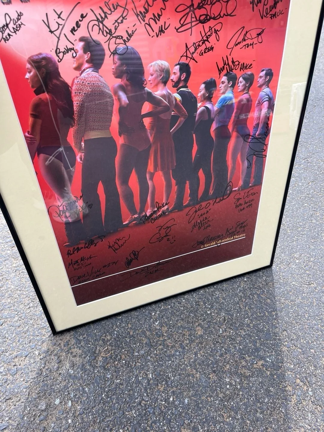 Cast, Crew — A Chorus Line Broadway Revival Cast and Crew Signed Framed Poster Gerald Schoenf, image 2
