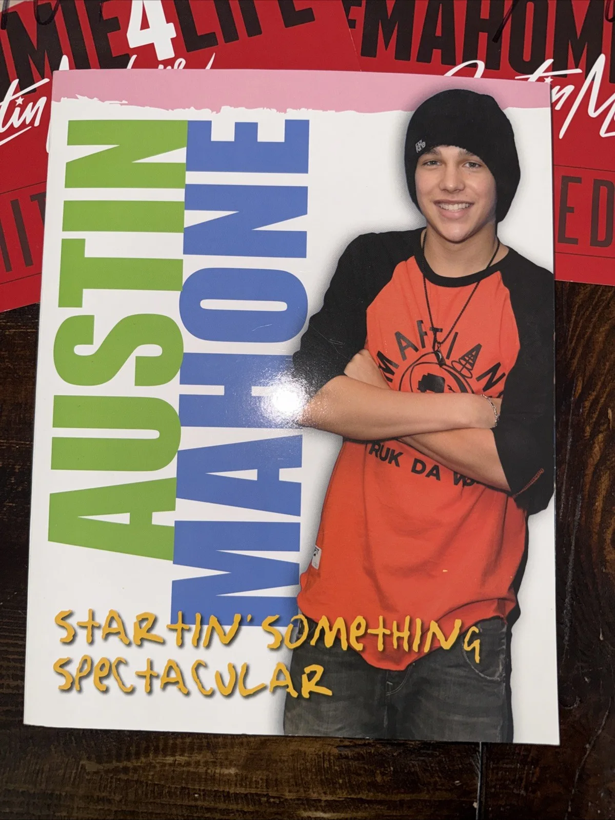 Austin Mahone 2 Signed Posters And Book, image 2
