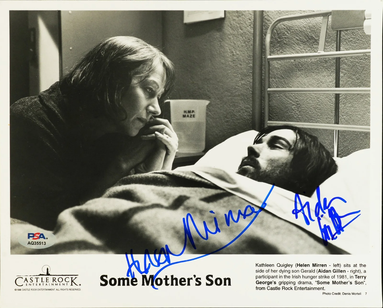 Aidan Gillen, Helen Mirren — AIDAN GILLEN & HELEN MIRREN SIGNED AUTOGRAPHED 8X10 PHOTO SOME MOTHERS SON PSA, изображение 2