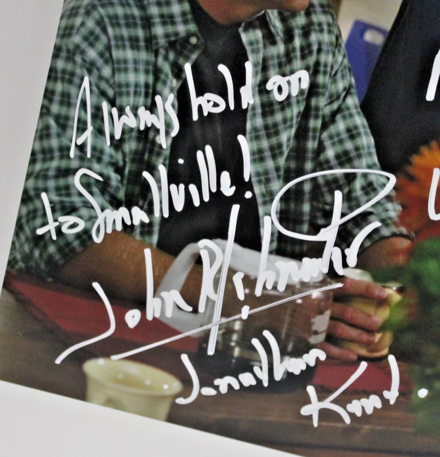 Tom Welling Michael Rosenbaum John Schneider — Tom Welling Michael Rosenbaum John Schneider Triple Signed 11x14 Photo Smallvill, image 2