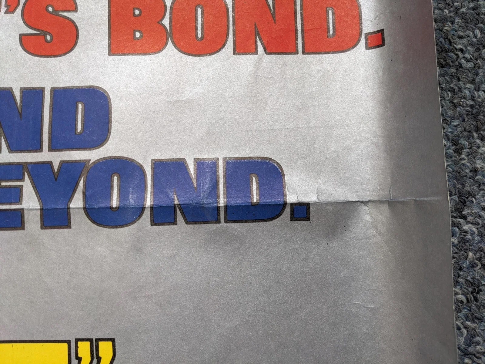 JAMES BOND THE SPY WHO LOVED ME Original Quad Poster., изображение 4