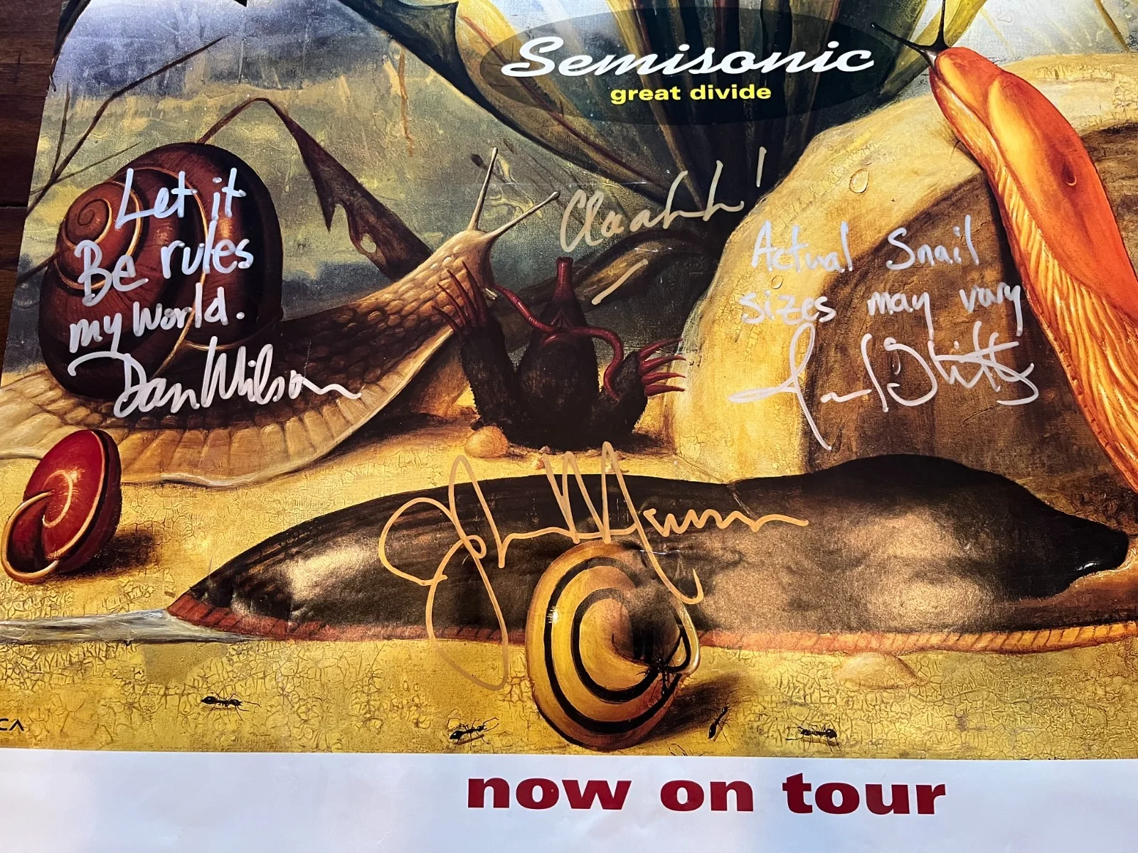 SEMISONIC RARE 1996 SIGNED AUTOGRAPHED GREAT DIVIDE MCA PROMO TOUR POSTER 24X27, изображение 2