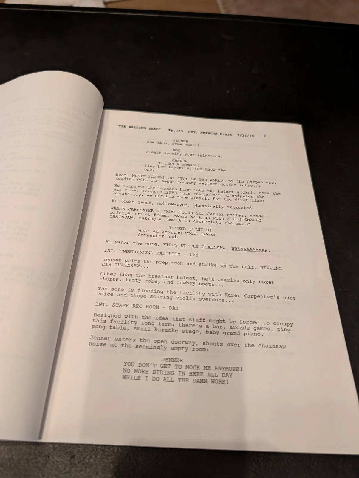 The Walking Dead Original Signed Script Episode 105 Television Memorabilia, image 4