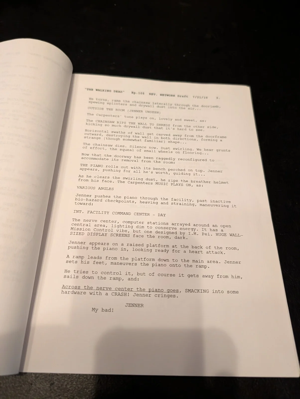 The Walking Dead Original Signed Script Episode 105 Television Memorabilia, image 5