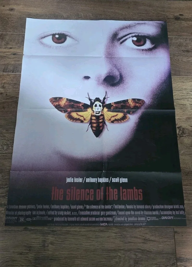SILENCE OF THE LAMBS/GODZILLA 2 SIDED MOVIE POSTER | UNFRAMED. 34" x 24", image 2