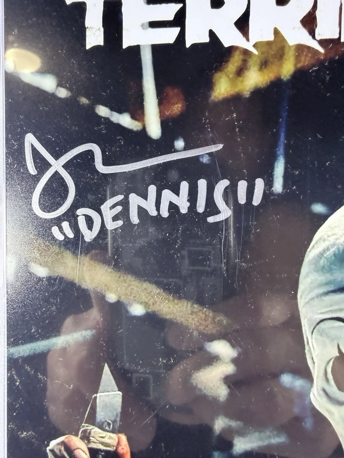 Jon Abrahams Autographed Dennis Terrifier 3 8X10 Horror Movie Photograph W COA, изображение 2