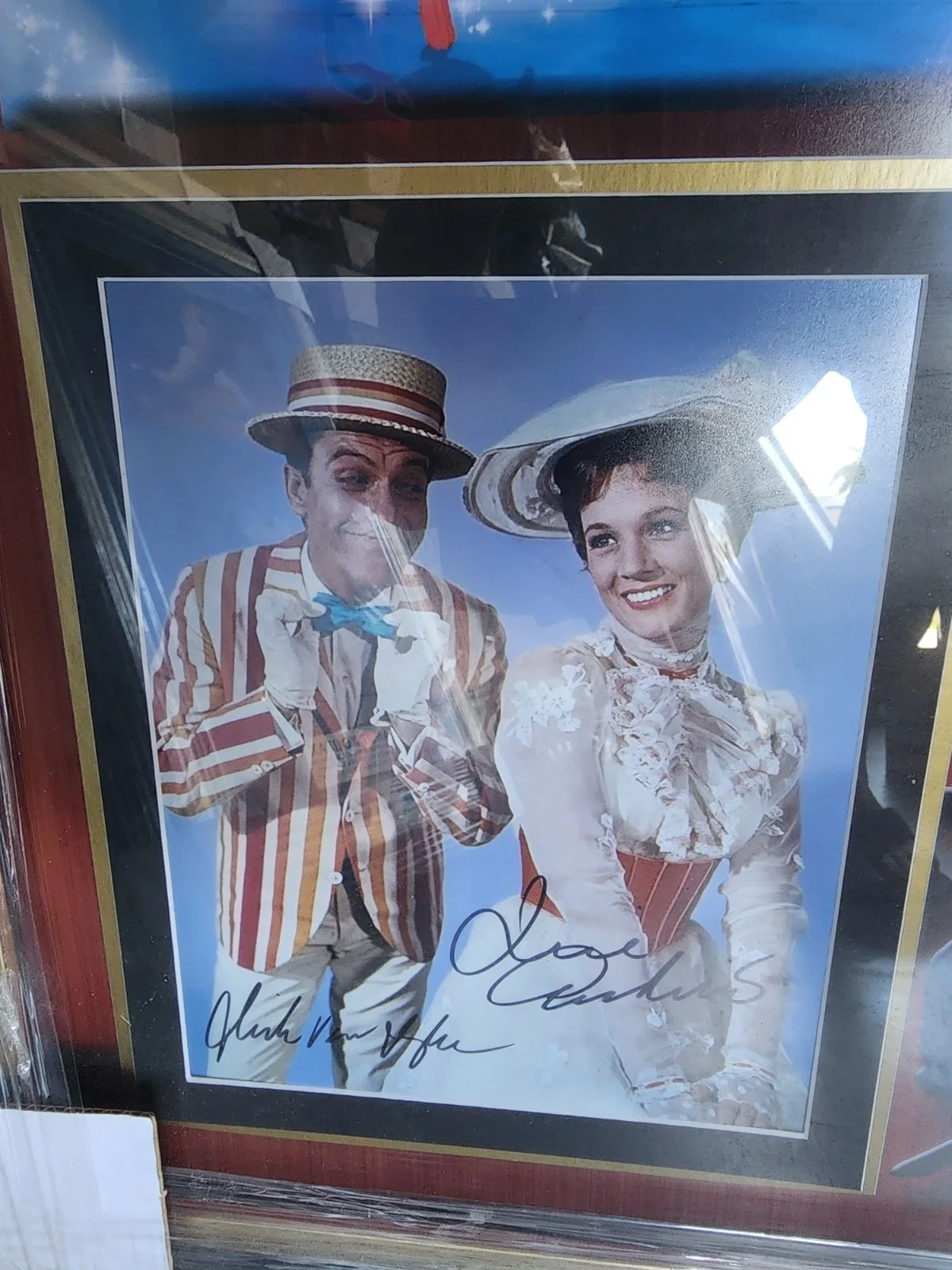 julie andrews and dick van dyke Dual Signed Mary poppins photo and poster., изображение 2