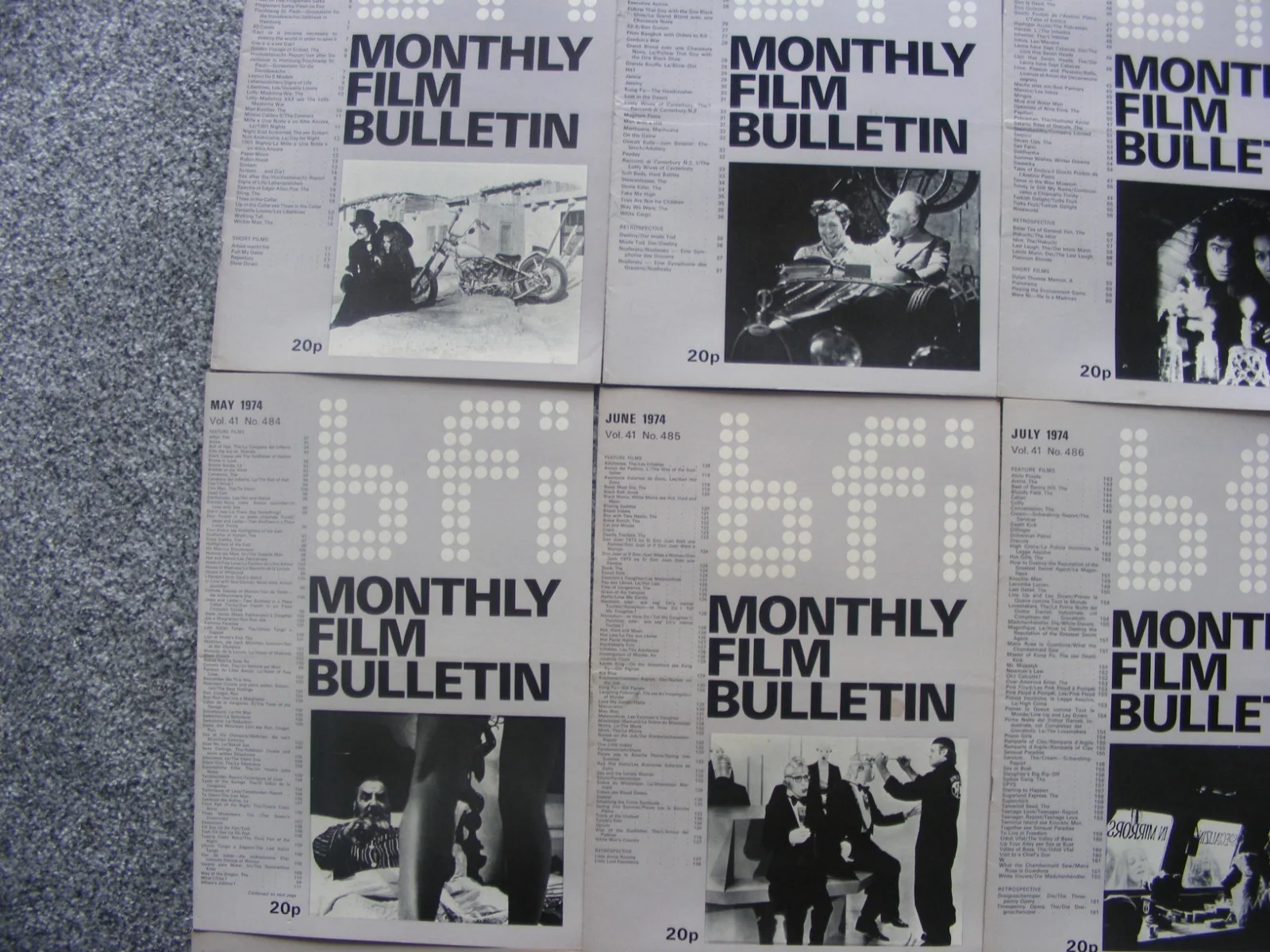vintage 1974 british film institute magazines; full set for the year, exorcist,, изображение 3