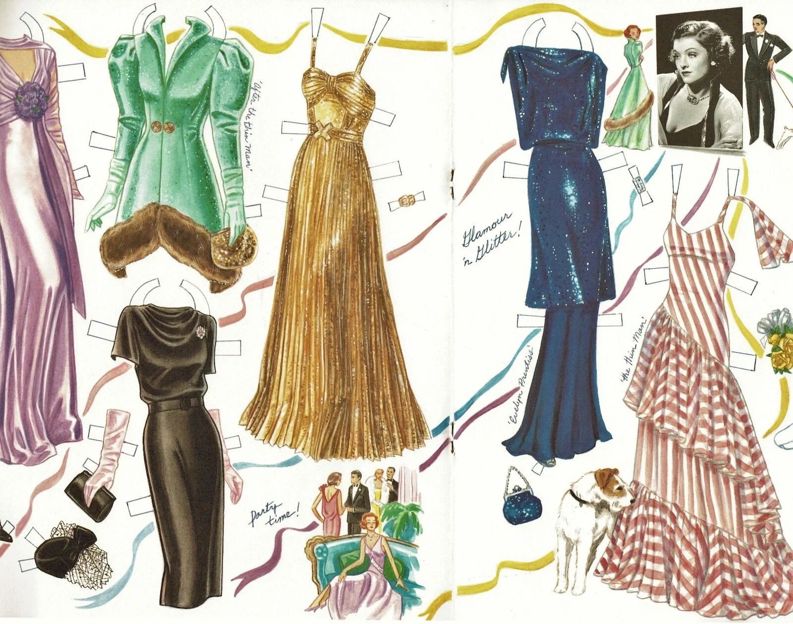 Myrna Loy Paper Dolls Marilyn Henry P675, image 2