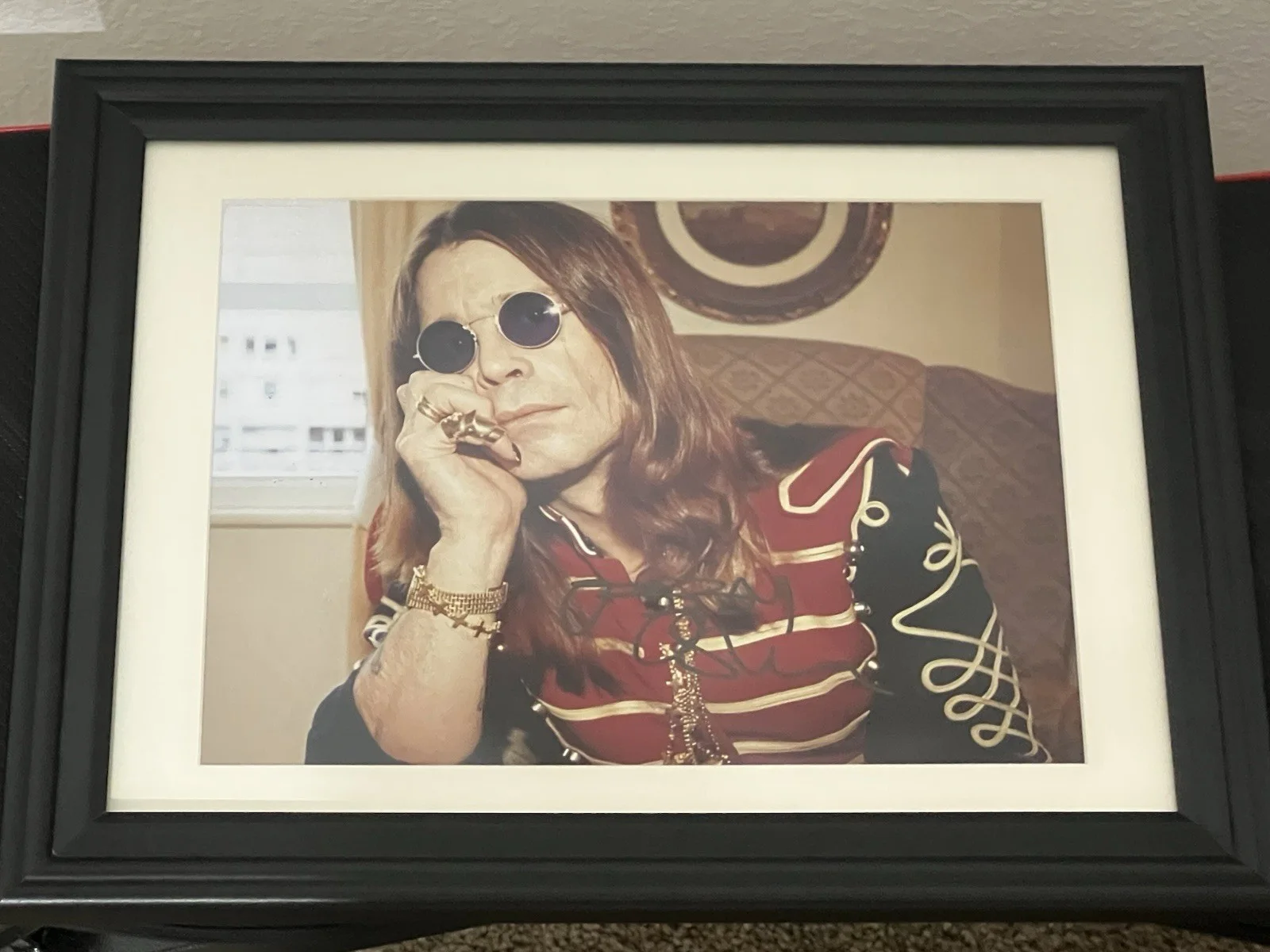OZZY OSBOURNE Autographed signed 8 X 11.5 photo Framed Rock Legend Black Sabbath, image 3