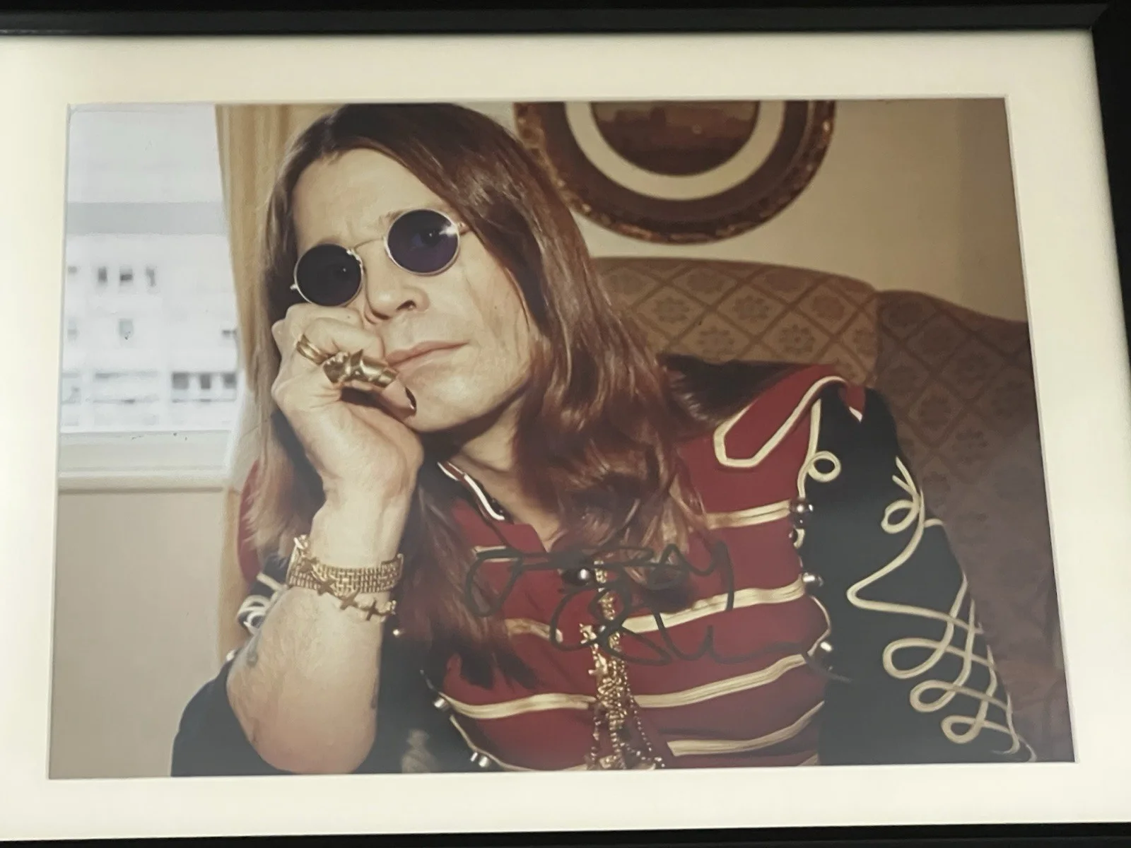 OZZY OSBOURNE Autographed signed 8 X 11.5 photo Framed Rock Legend Black Sabbath, image 5