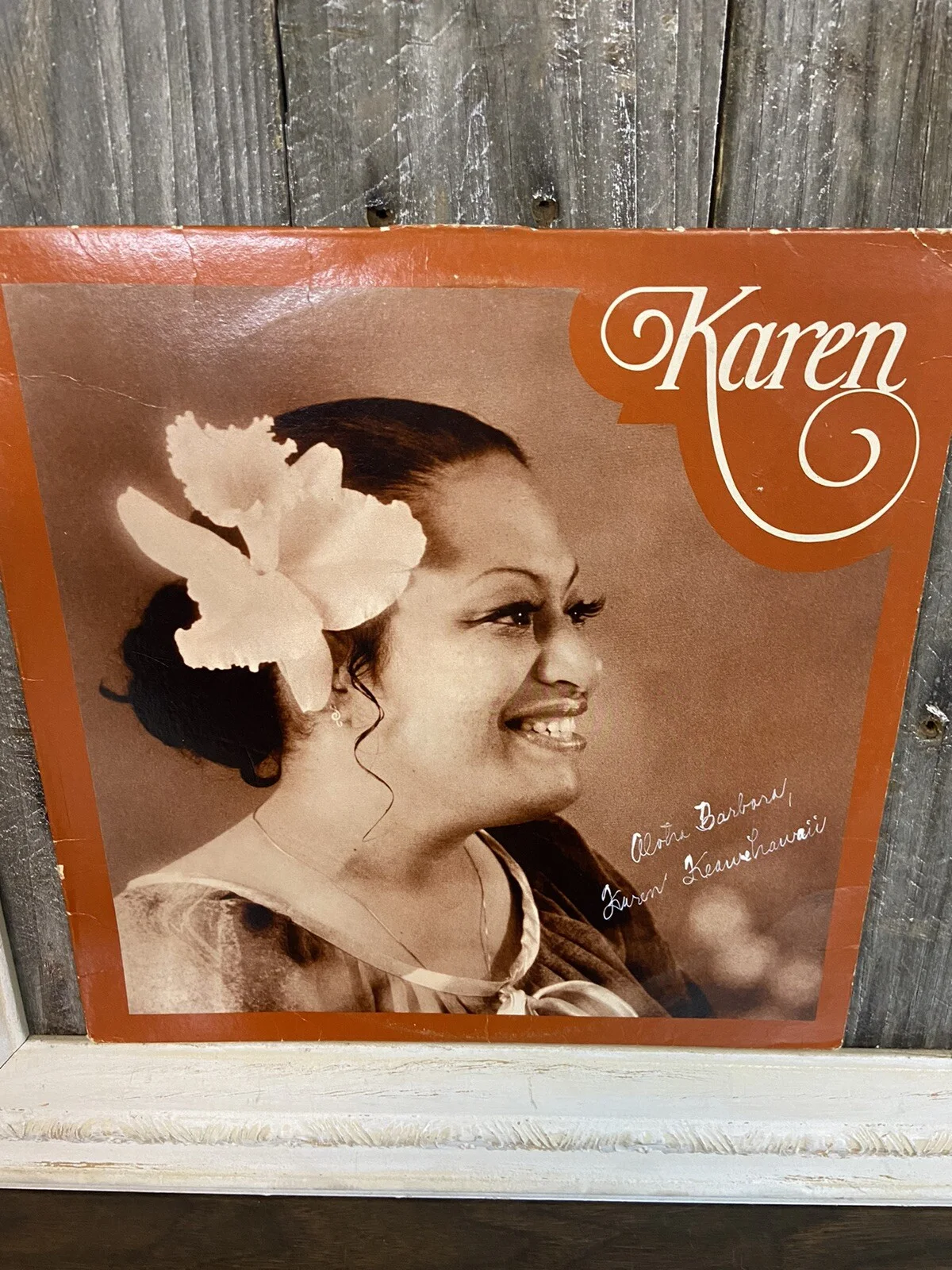 Karen Keawehawaii 1979 Signed Autographed 33 LP Record Cover Only, изображение 5