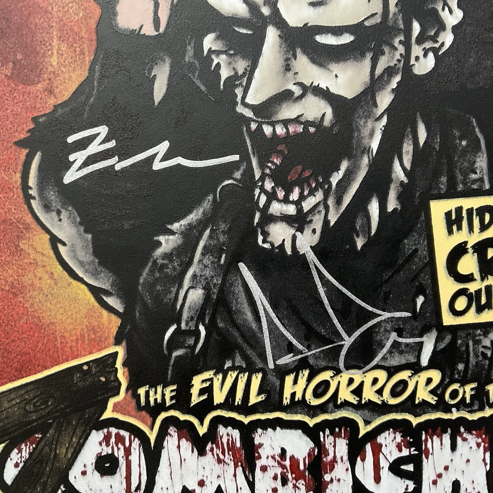 COMBICHRIST Rare 2009 Ltd Ed #145/200 Halloween Poster SIGNED By All Members, изображение 3