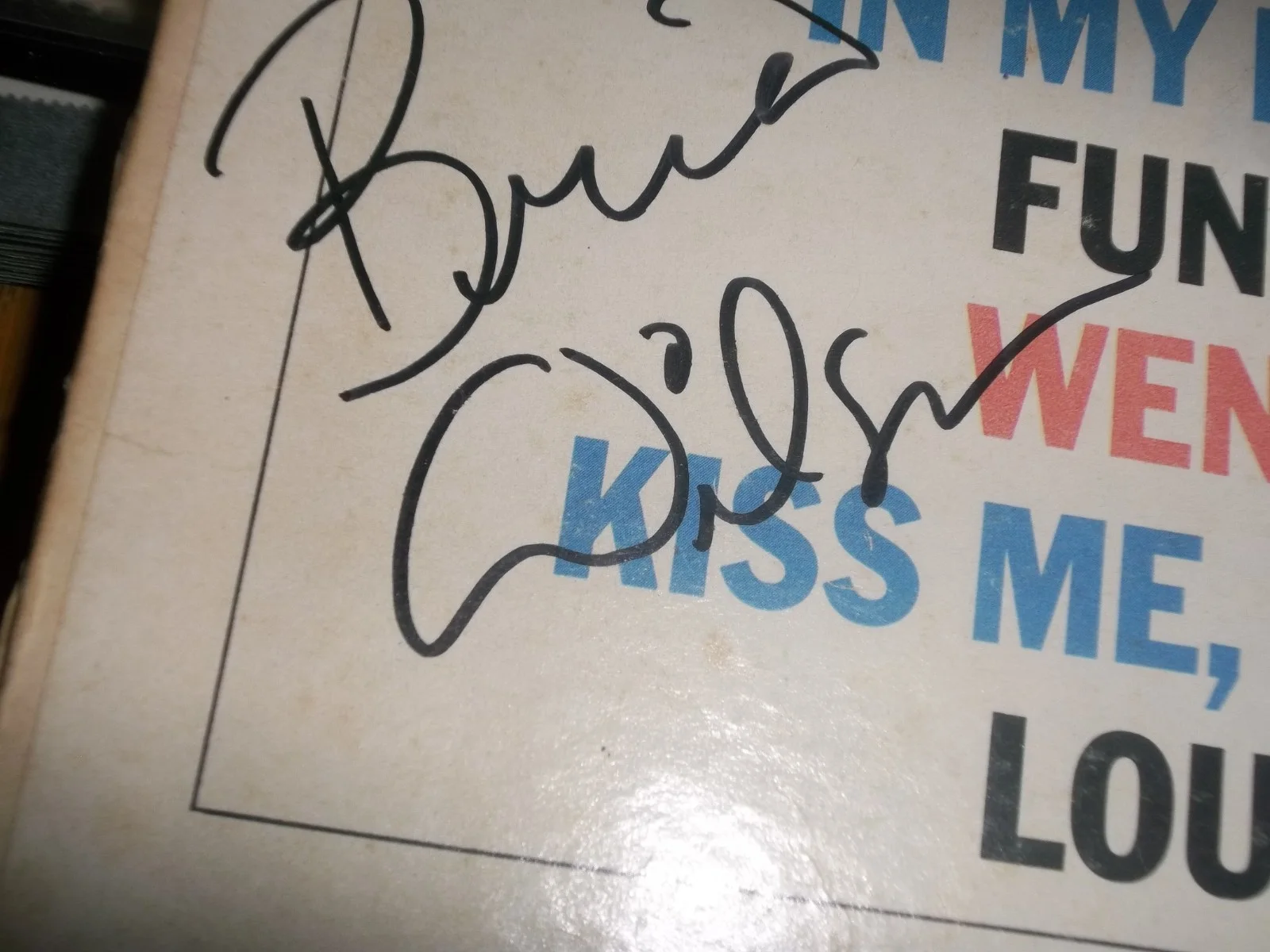 Original Hand Signed by all 5 "Best of the Beach Boys" albumi, изображение 2