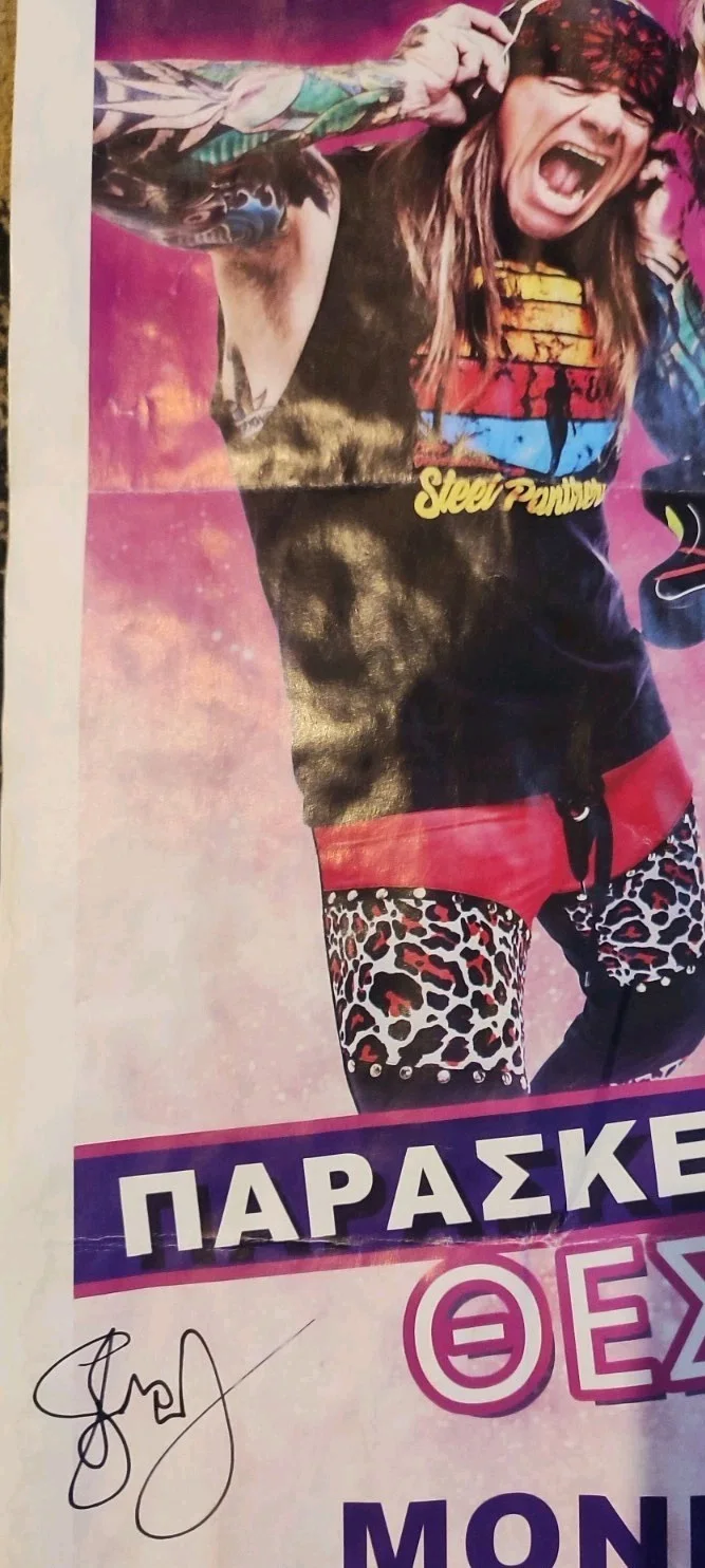SIGNED Concert Poster 50x35cm GREECE🎸 STEEL PANTHER USA 🎸Music Rock Metal, изображение 4