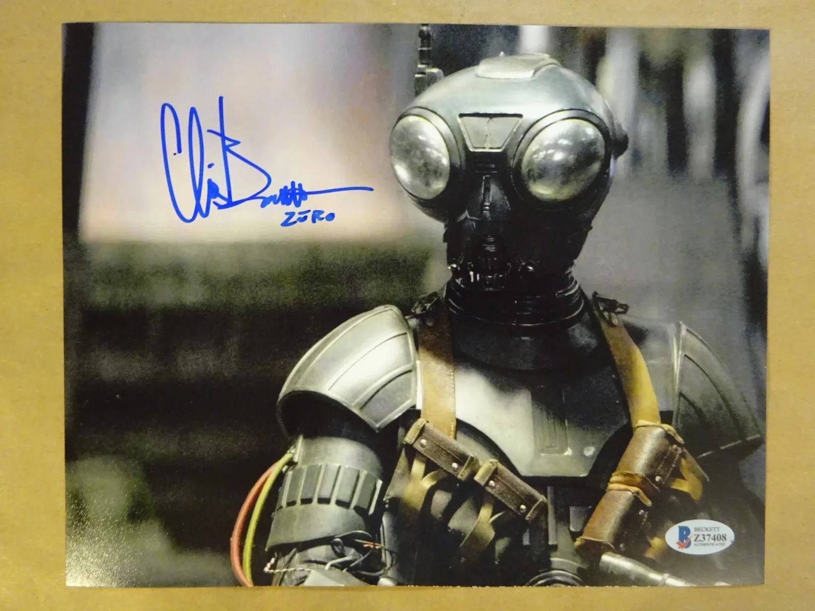 Chris Bartlett — Autographed Chris Bartlett Signed 8x10 Star Wars Q9-0 Zero Photo Beckett BAS COA