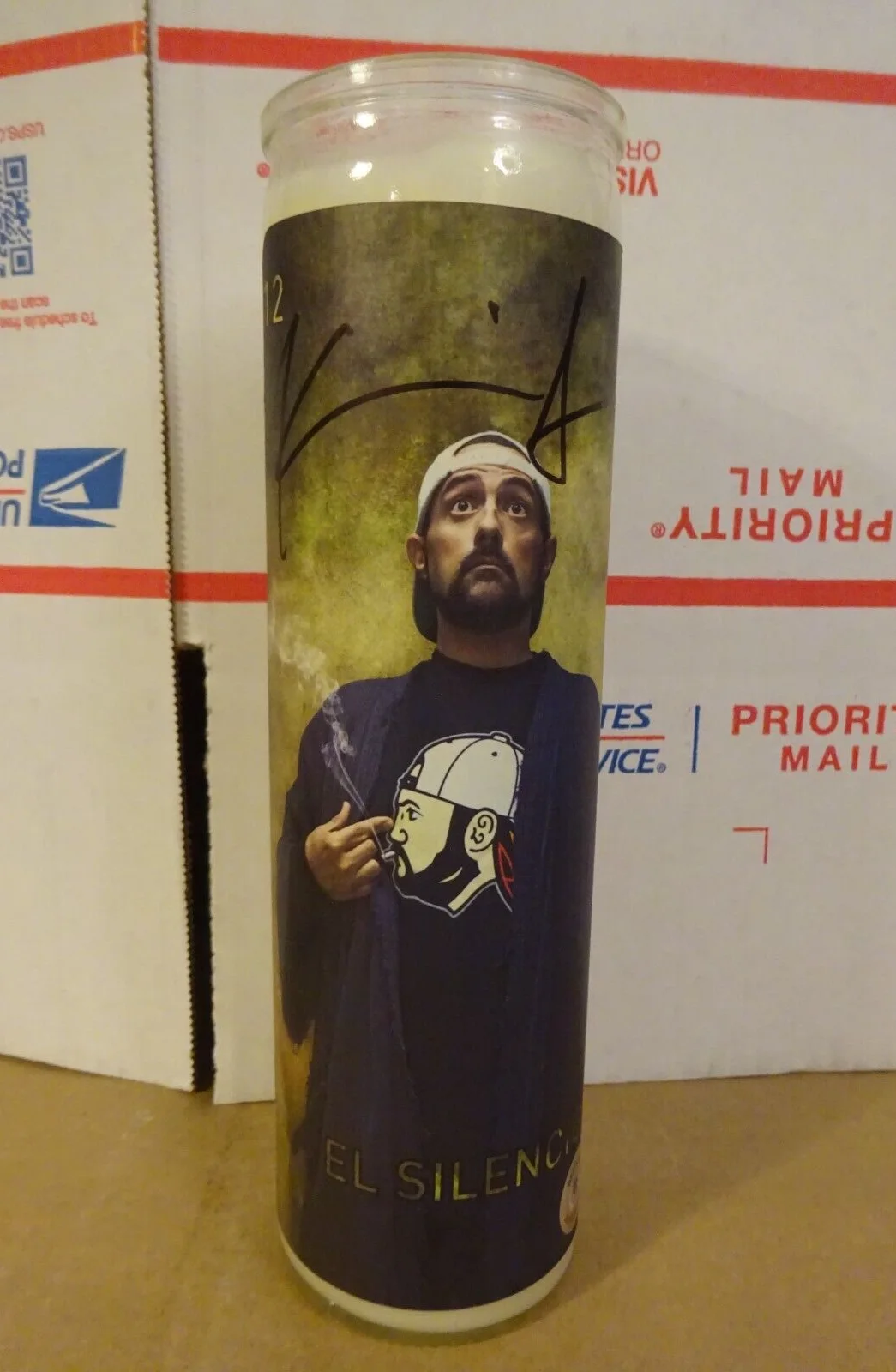 Kevin Smith — Signed Kevin Smith Autographed 14oz Soy Candle Beckett BAS COA