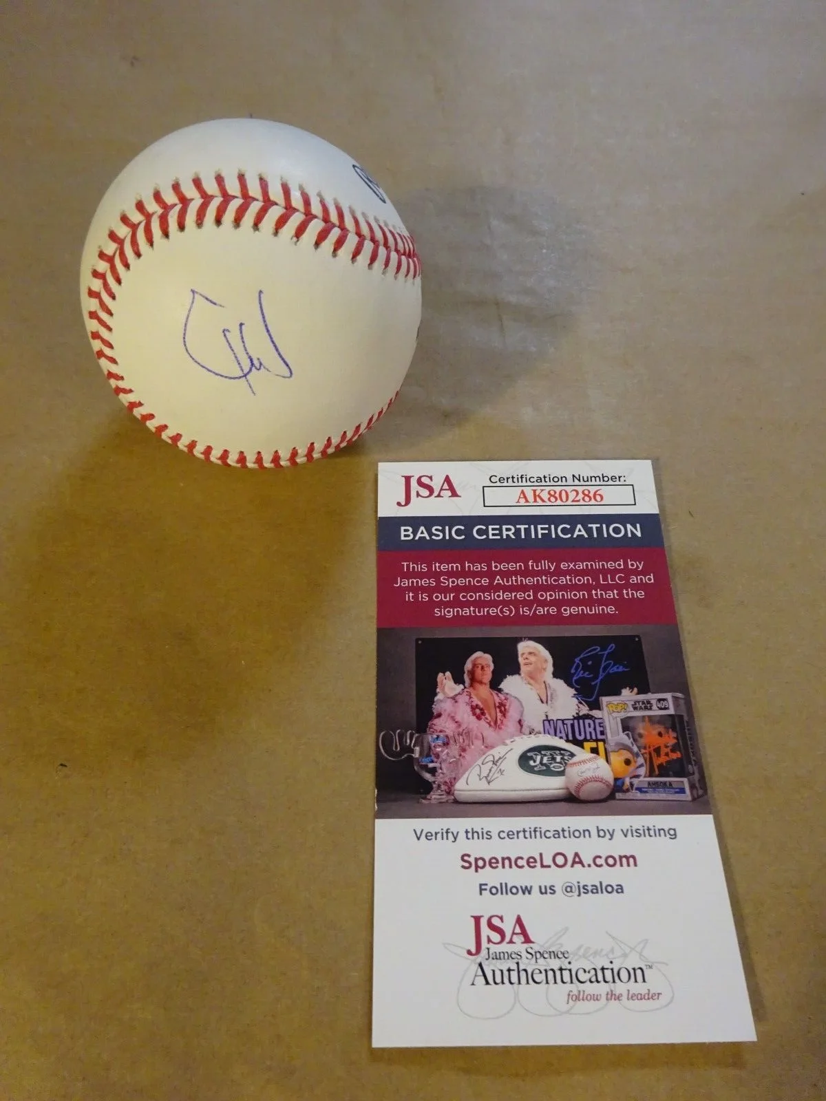 Christoph Waltz — Autographed Christoph Waltz Signed Baseball James Spence JSA COA