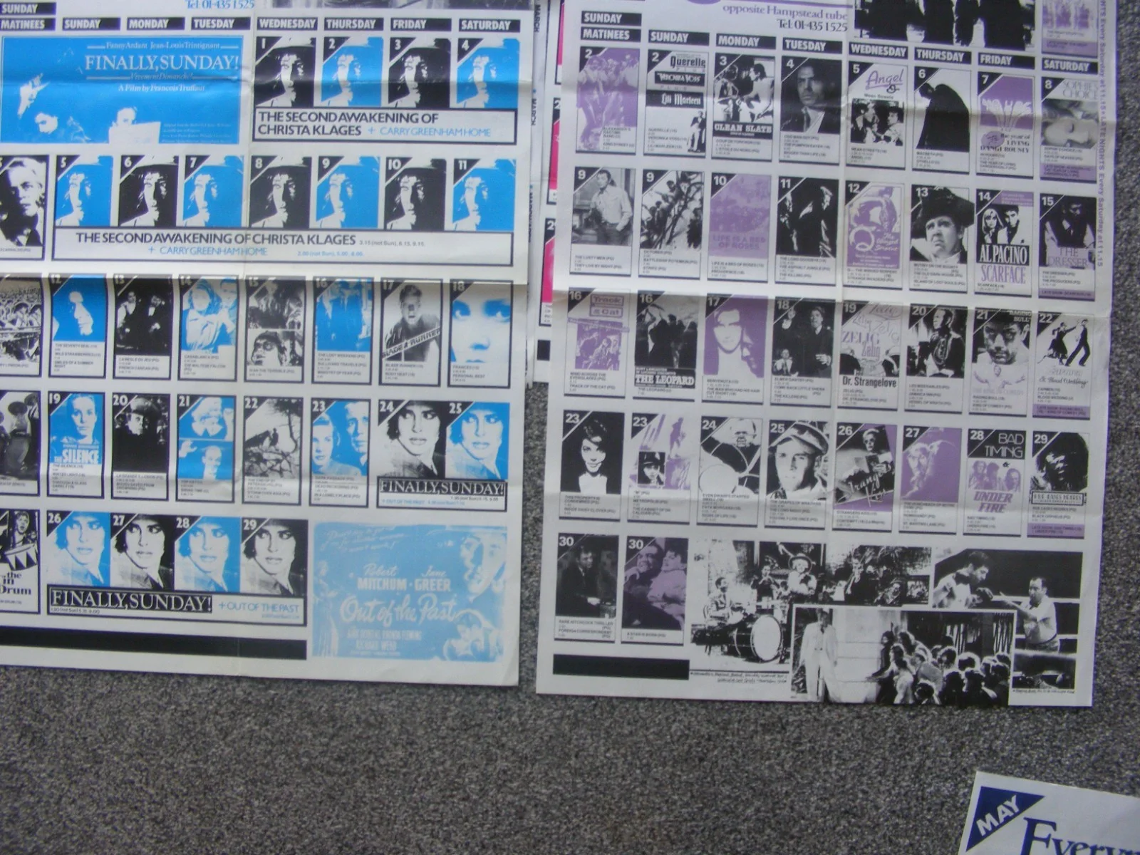 vintage posters; everyman cinema, opp hampstead tube, early 80s genuine, изображение 4