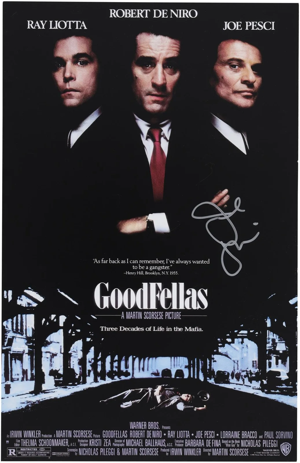 Joe Pesci — Joe Pesci Autographed Goodfellas 11" x 17" Movie Poster