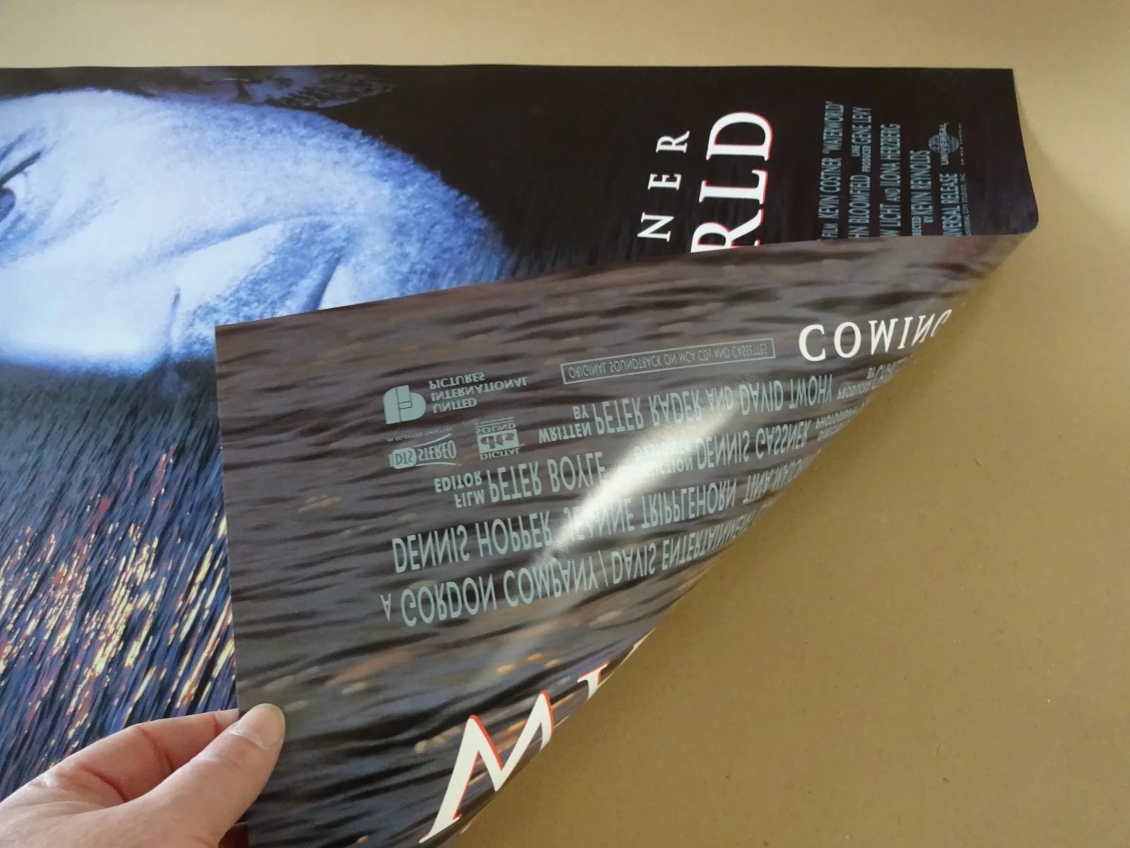 Waterworld Original 1995 Double Sided Movie Poster Mint 40" x 27" Kevin Costner, image 2