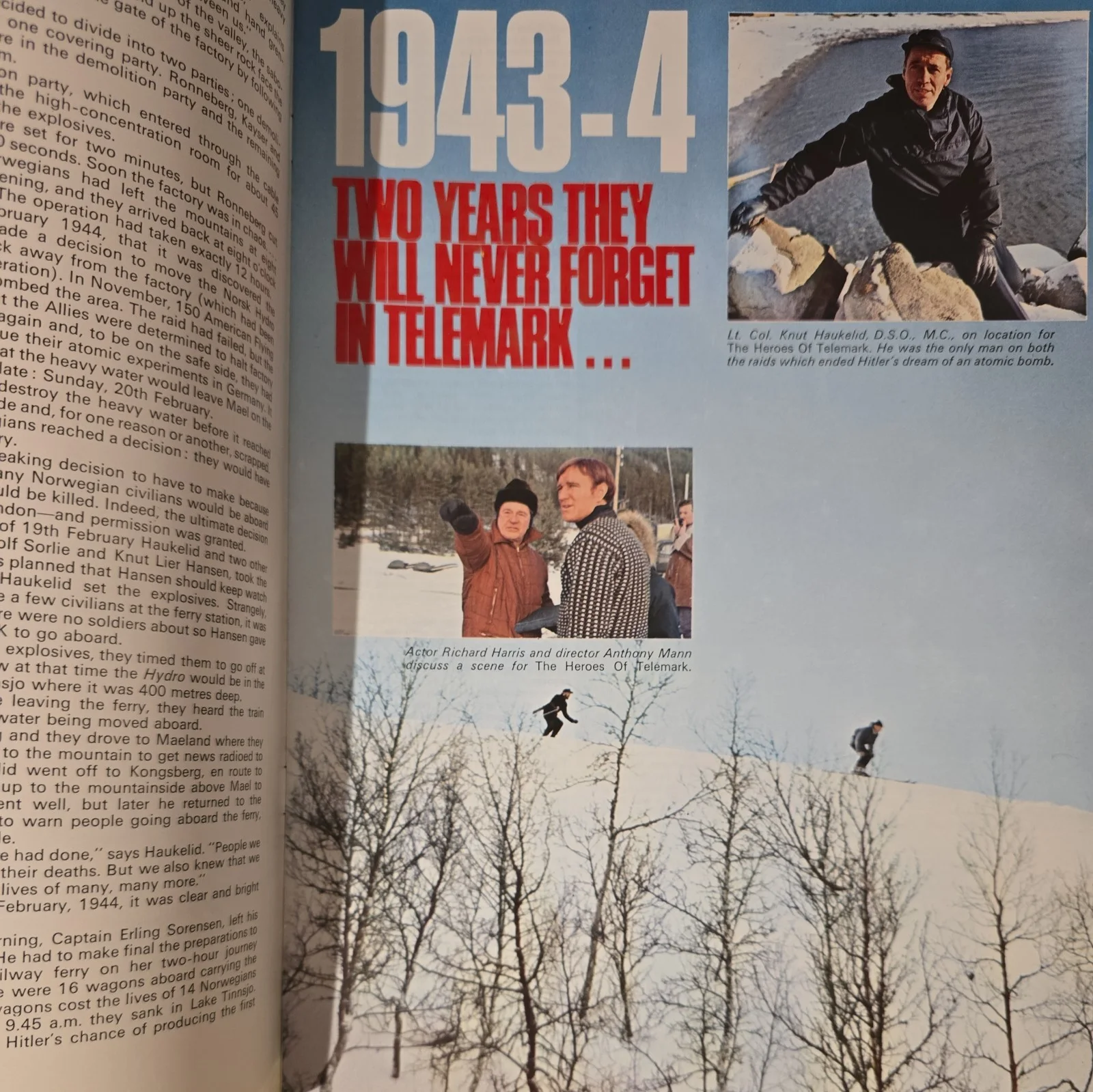 The Heroes of Telemark original souvenir programme 1965 Kirk Douglas, image 3