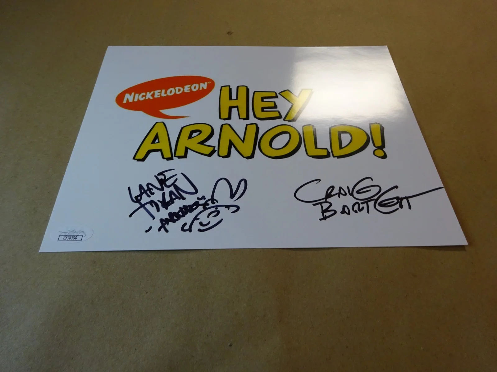 Craig Bartlett, Lane Toran — Autographed Craig Bartlett & Lane Toran Signed 8"x10" Photo Hey Arnold JSA COA, изображение 2