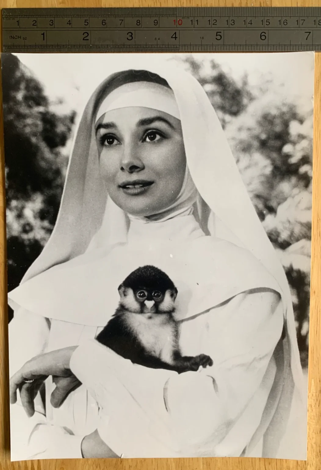 Audrey Hepburn in The Nun’s Story Black & White Vintage Press Photo 7x9.5 inches, изображение 5