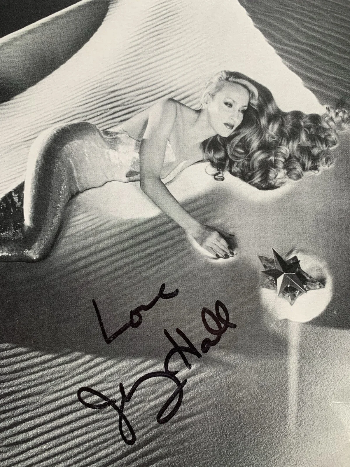 JERRY HALL LEGENDARY SUPERMODEL - ORIGINAL *HAND SIGNED* PHOTO CARD 15cm x 21cm, изображение 2