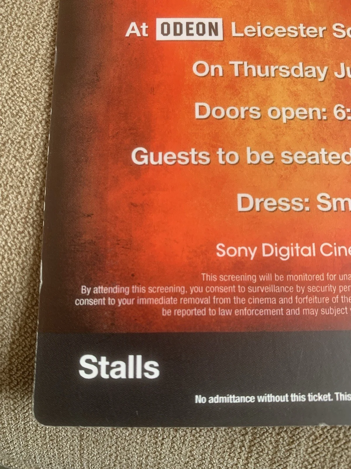The Karate Kid 2010 UK Gala Premiere Ticket Jackie Chan Movie Memorabilia - Rare, изображение 5